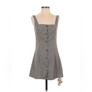 brown black tan houndstooth dress